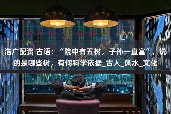 浩广配资 古语：“院中有五树，子孙一直富”，说的是哪些树，有何科学依据_古人_风水_文化